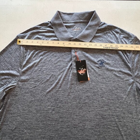 Beverly Hills Polo Club Mens T-Shirt gray short sleeve casual sport plus size 3X - Picture 7 of 16